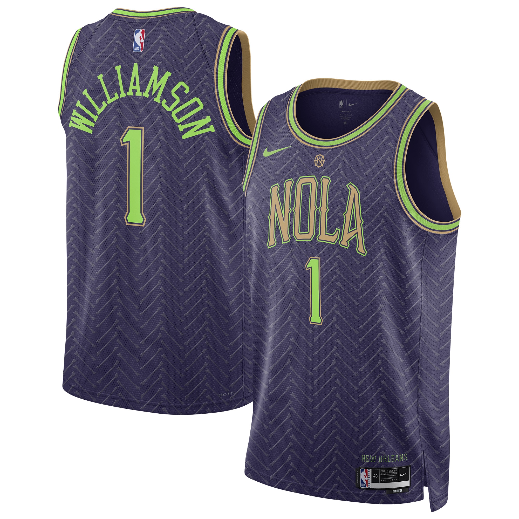 Unisex New Orleans Pelicans Zion Williamson Purple 2024/25 Swingman Jersey - City Edition
