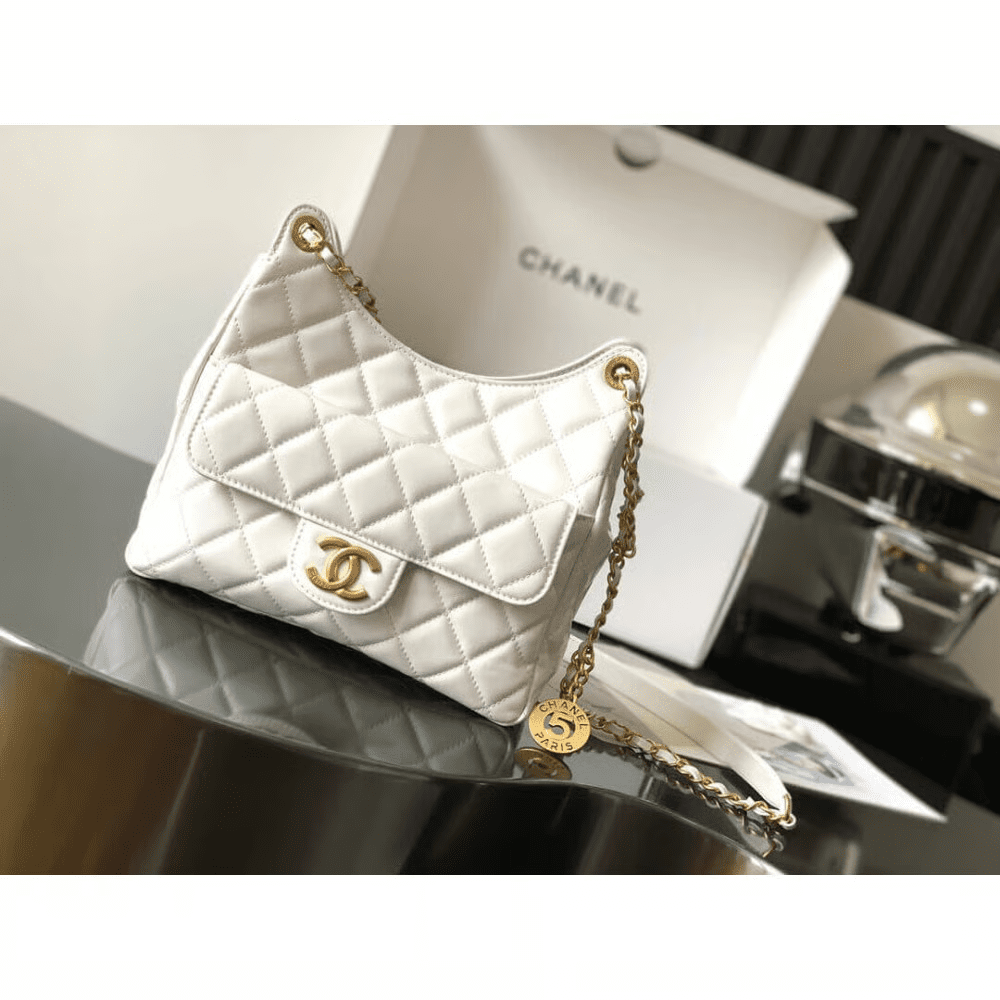 Chanel Hobo Bag in Shiny Crumpled Calfskin 22.5cm