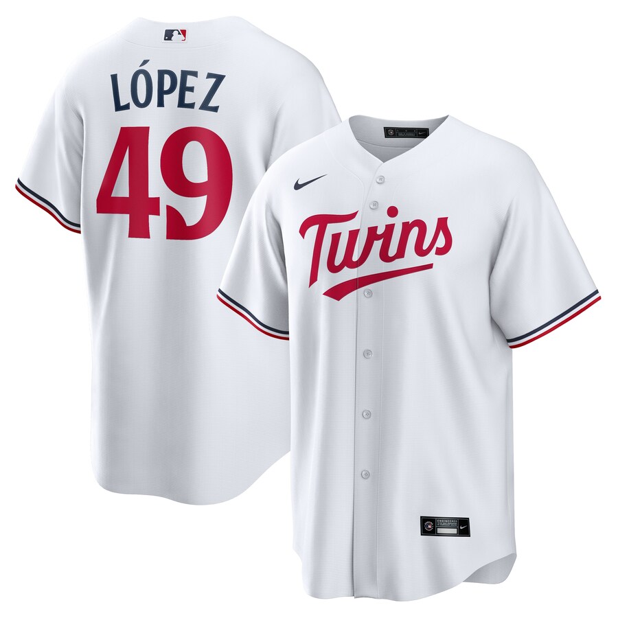 Pablo López Minnesota Twins Home Player Jersey White
