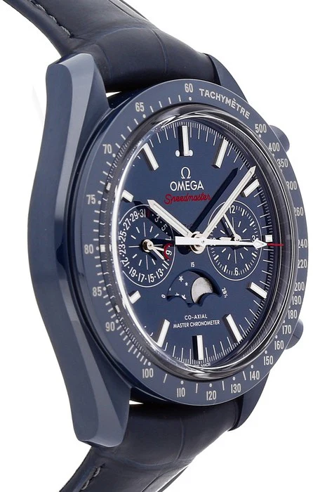 Omega Speedmaster Moonphase Blue Dial 44.25mm Blue ceramic Strap 304.93.44.52.03.001