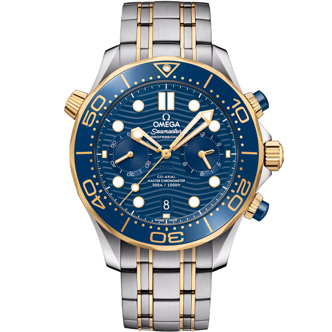 Omega Seamaster Diver 300M 44mm Blue Dial Stainless Steel and 18k Yellow Gold Bracelet 210.20.44.51.03.001