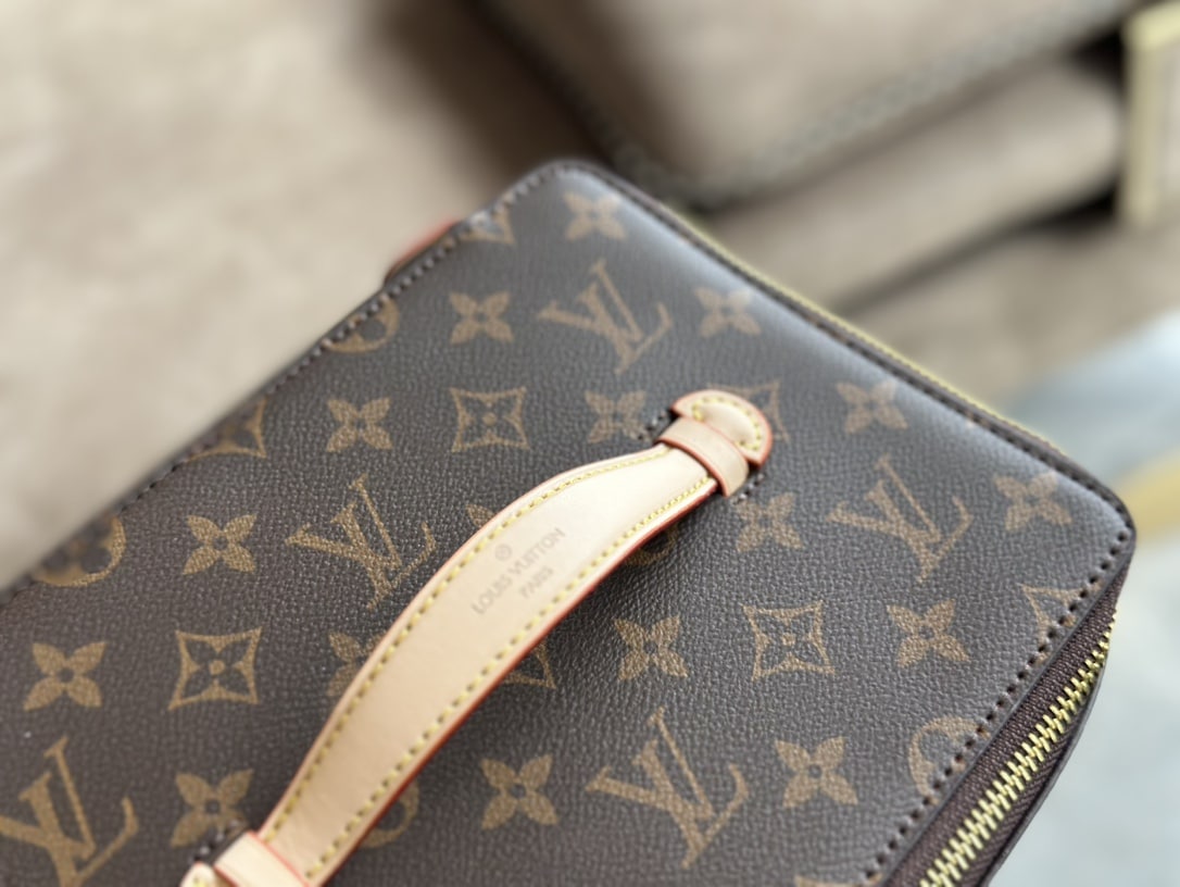 Louis Vuitton Lv Nice Jewelry Case Brown 23Cm