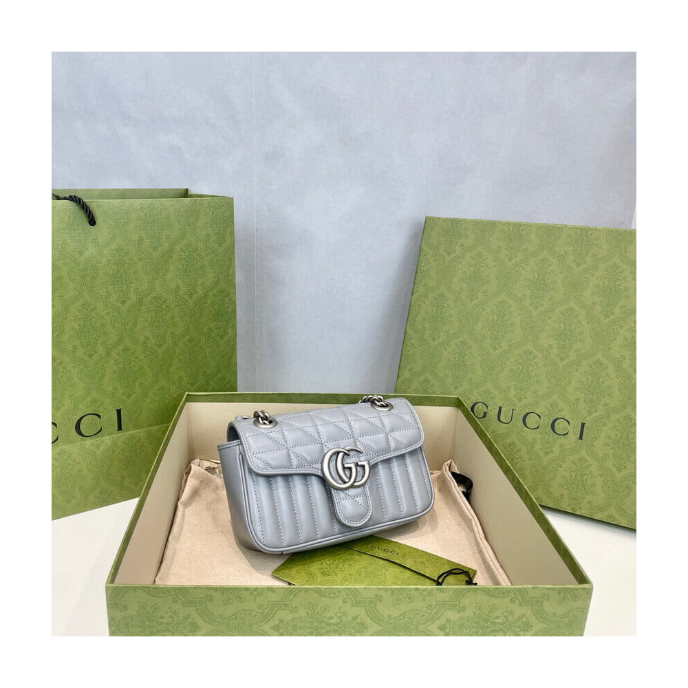 Gucci GG Marmont Mini Shoulder Bag Grey