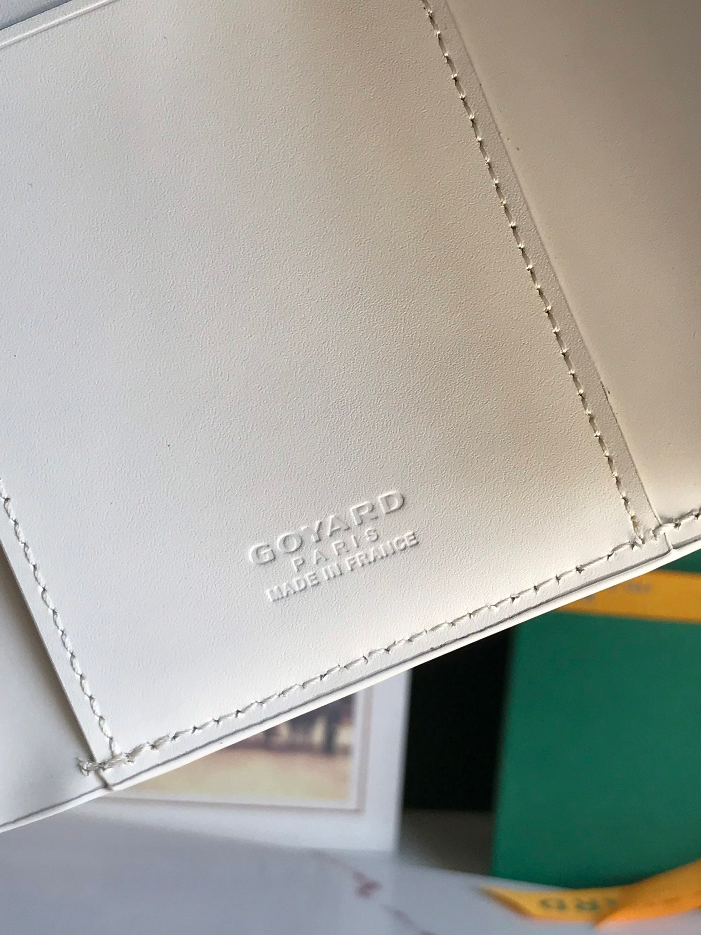 Goyard Saint-Gabriel Wallet 12 Cm White Calfskin And Goyardine Canvas