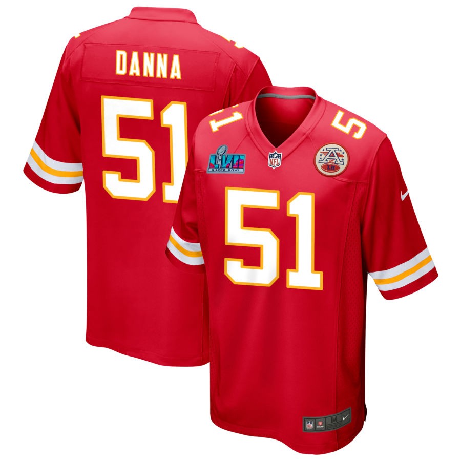 Mike Danna Kansas City Chiefs Nike Super Bowl LVII Game Jersey - Red