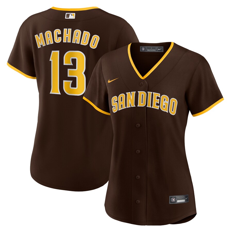 Manny Machado San Diego Padres Women's Road Player Jersey Brown