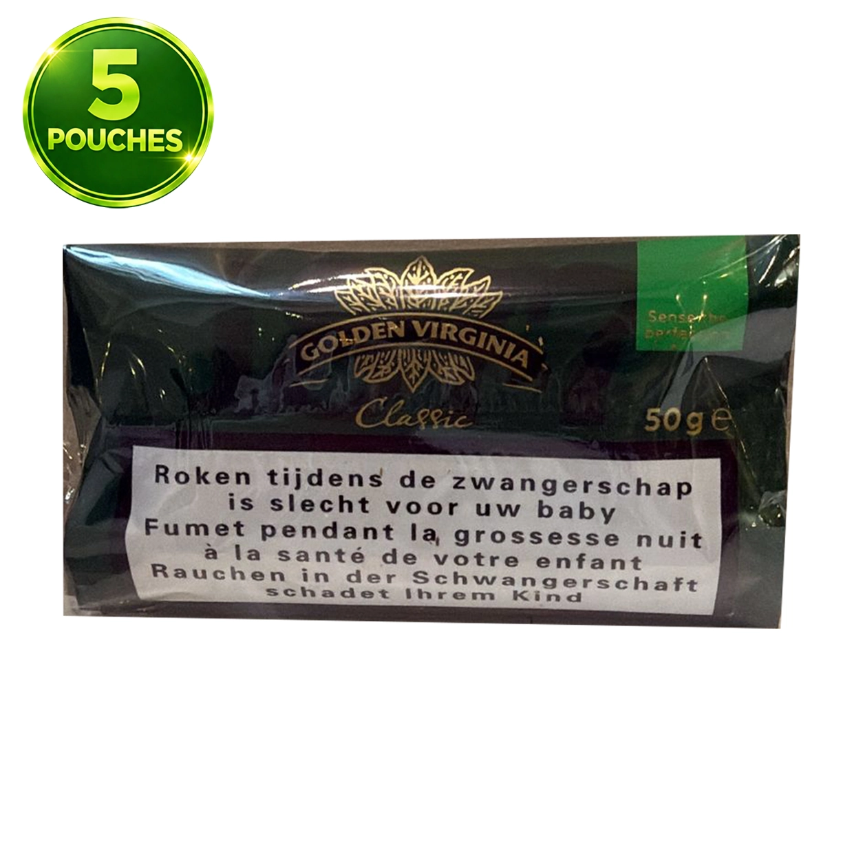 Golden Virginia Classic (Black) Rolling Tobacco 5x50g Packs