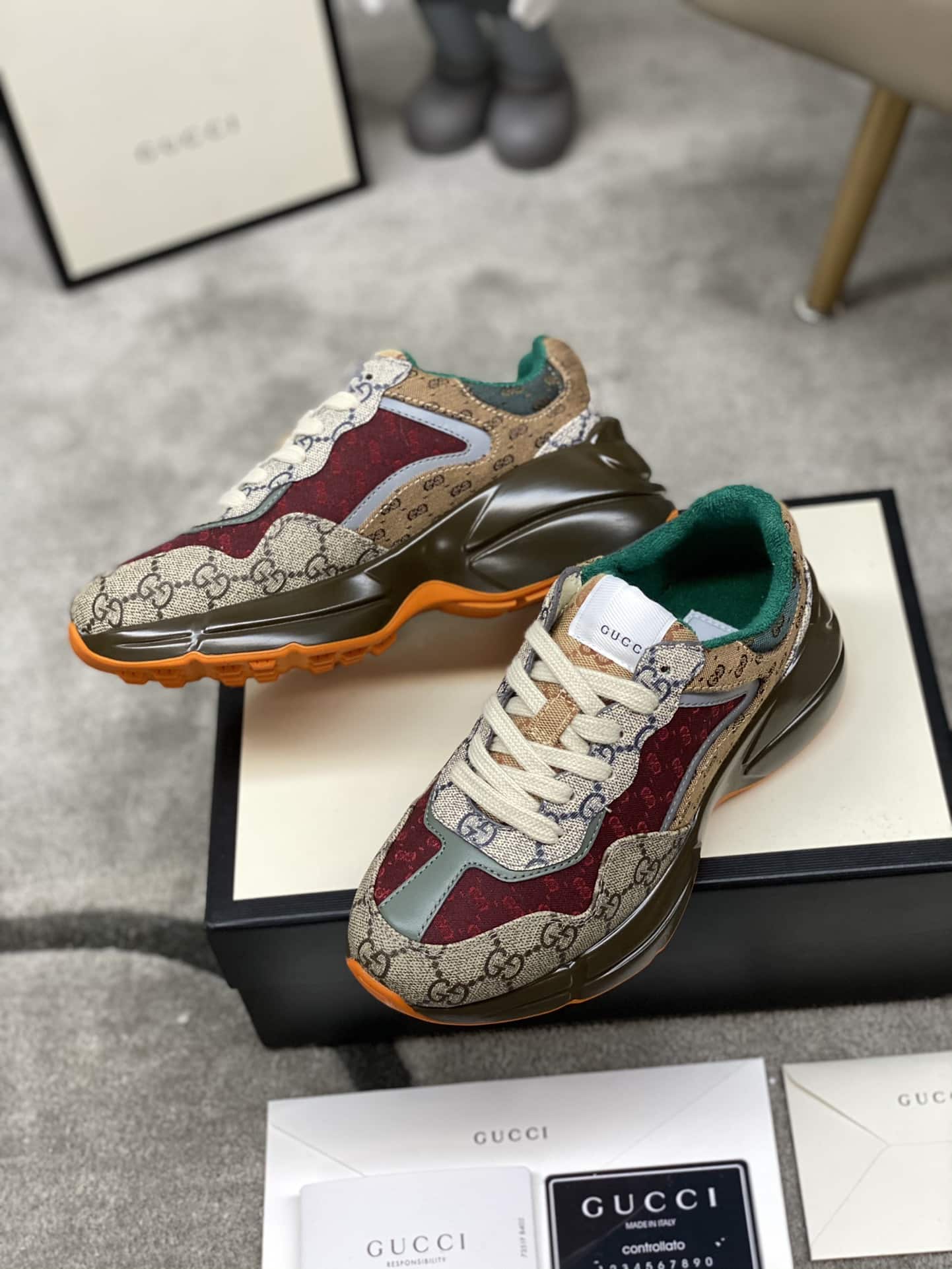 Gucci Women’S Gg Rhyton Sneaker ?619891 99Wg0-6060
