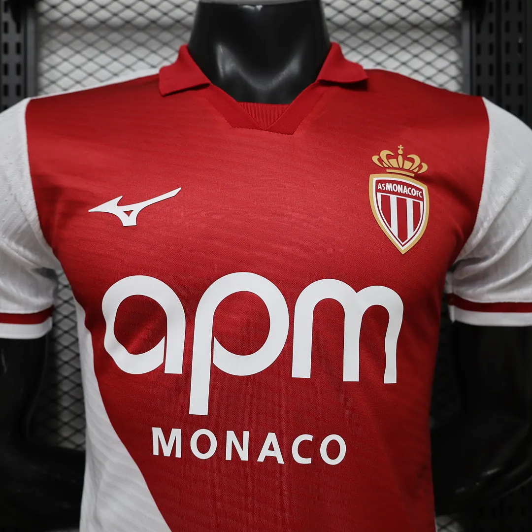 2026/27 Ligue 1 Monaco Team Home Football Jersey Player Version - JerseyFun