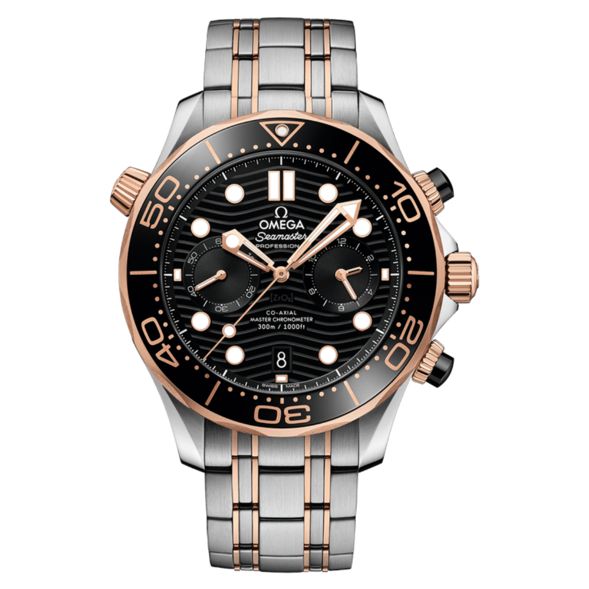 Omega Seamaster 300M Diver's Watch 44mm, Stainless Steel and Sedna™ Rose Gold Case with Stainless Steel and Sedna™ Rose Gold Bracelet