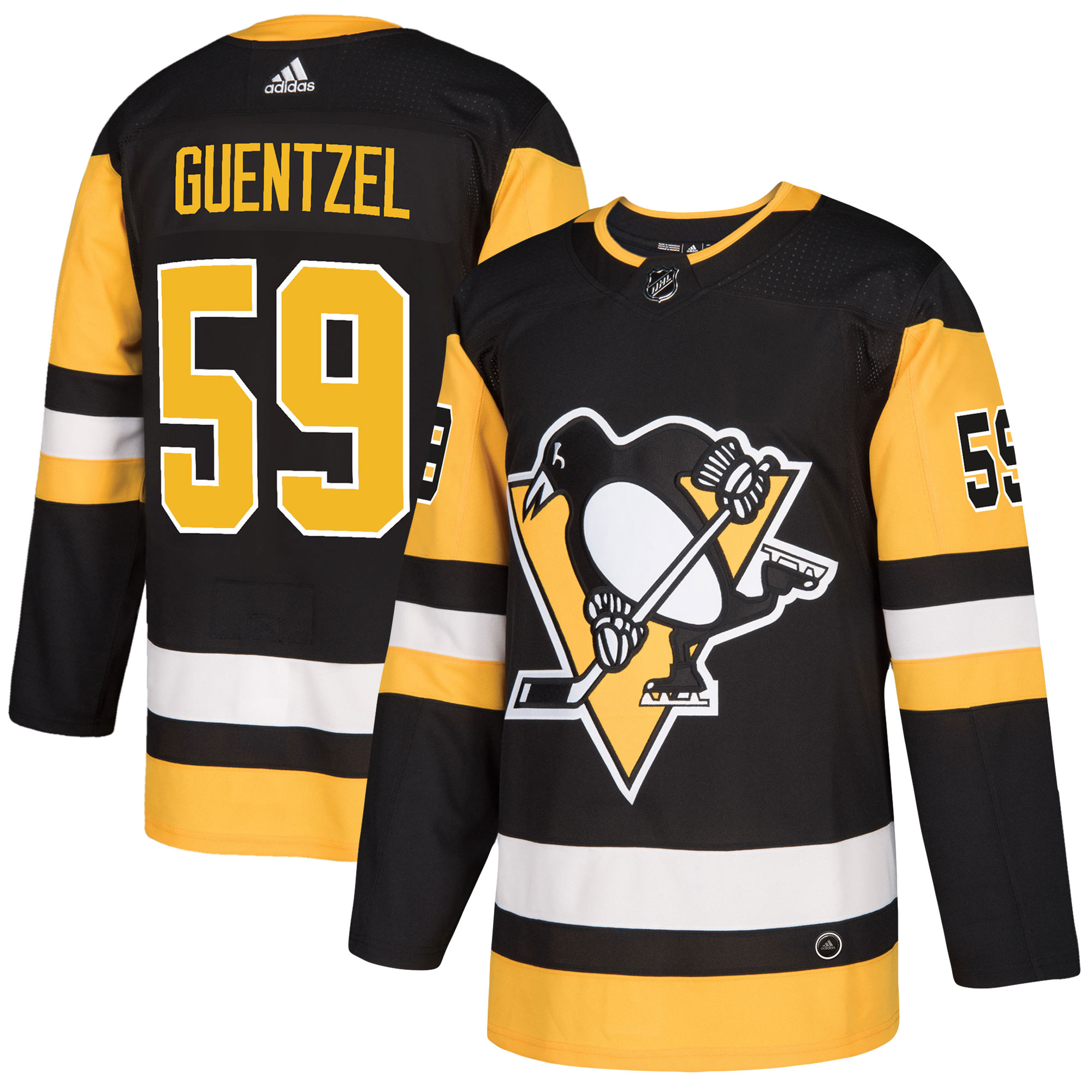 Jake Guentzel Pittsburgh Penguins adidas Authentic Player Jersey – Black