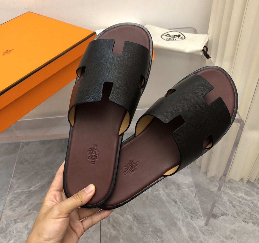 Hermes Izmir Sandal Black And Brown
