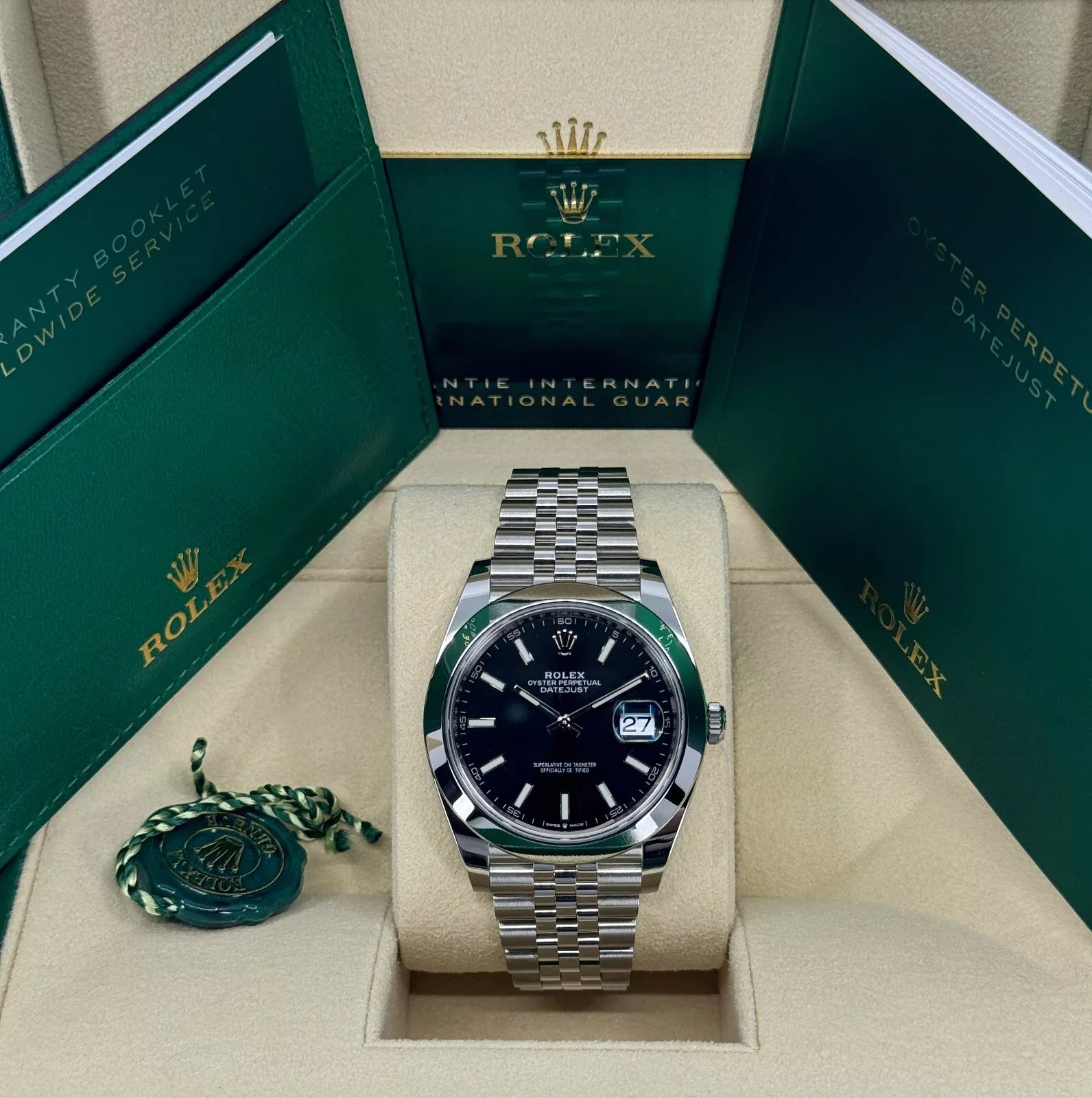 【Super Clone】RLX Datejust 41mm 126300 Black Index Oyster 41mm Stainless Steel Watch