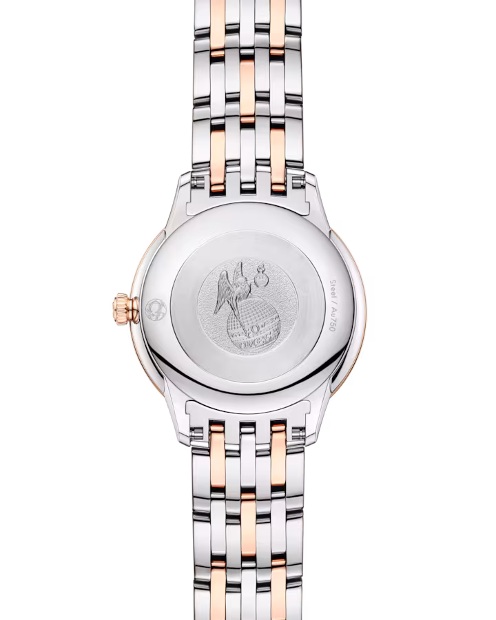 Omega De Ville Prestige 27.5 mm Silver Dial 18k Yellow Gold Bracelet 434.20.28.60.02.001