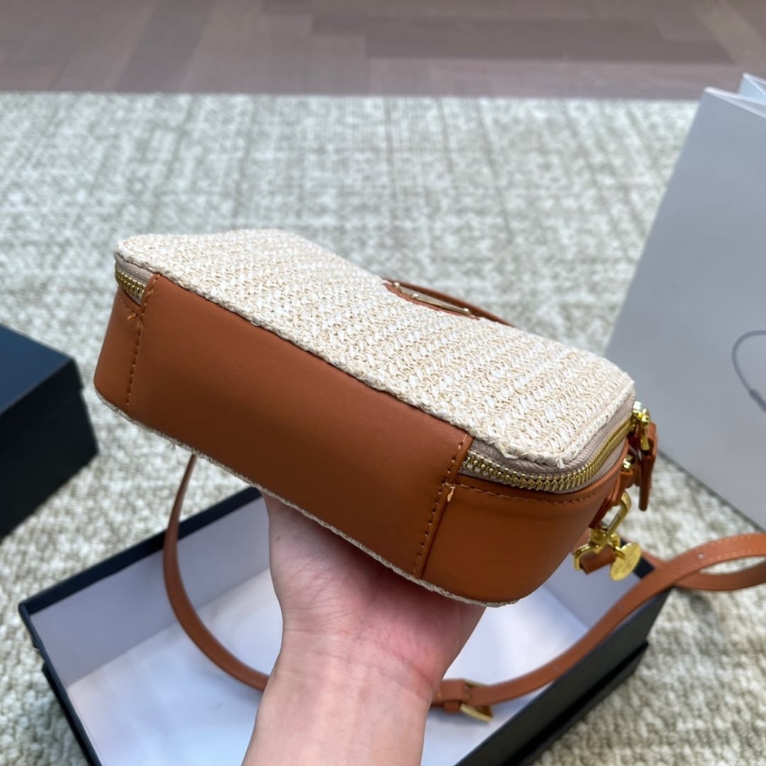 Prada Crochet Leather Mini-Pouch Shoulder Bag 18cm