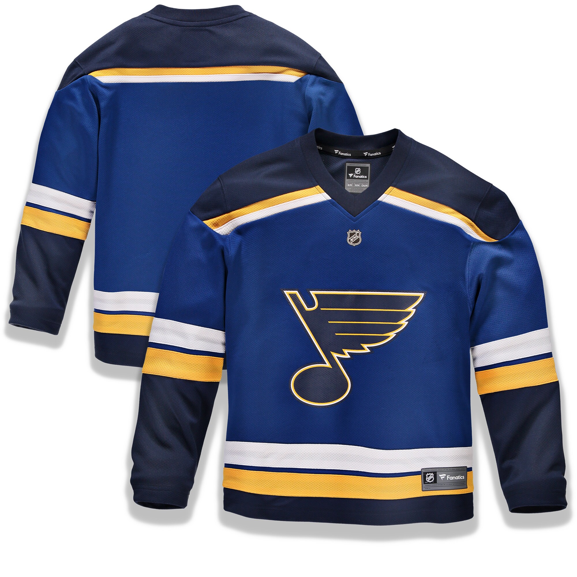 St. Louis Blues Fanatics Youth Home Replica Blank Jersey – Blue