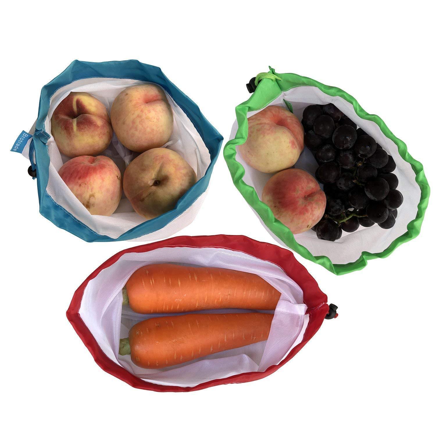Waste Free Reusable Produce Bags(12PCS)