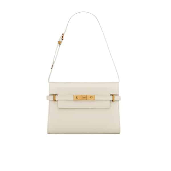 Saint Laurent Manhattan Small Shoulder Bag In Box Saint Laurent Leather White 19Cm
