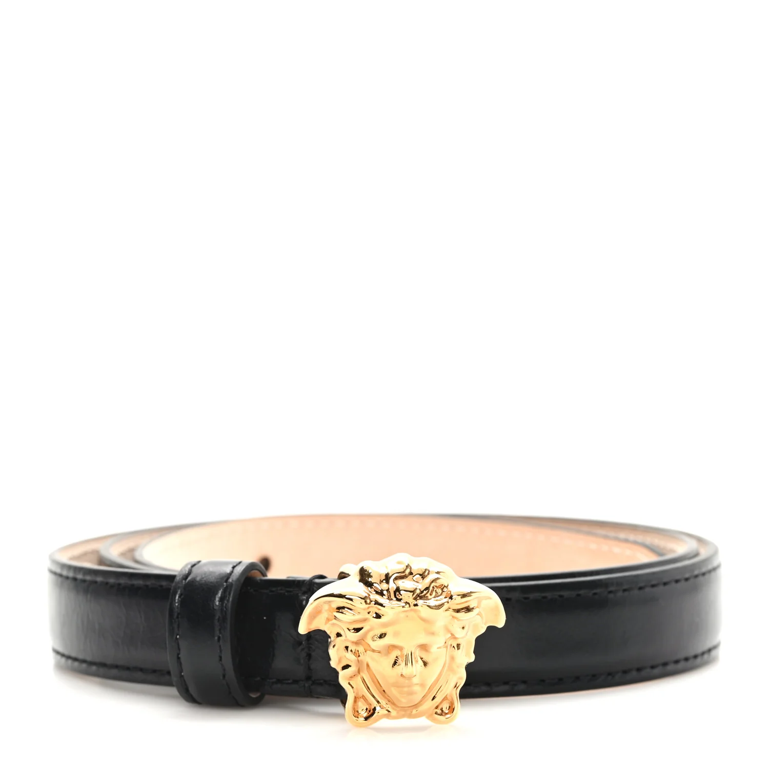 Calfskin 2cm La Medusa Belt 80 32 Black