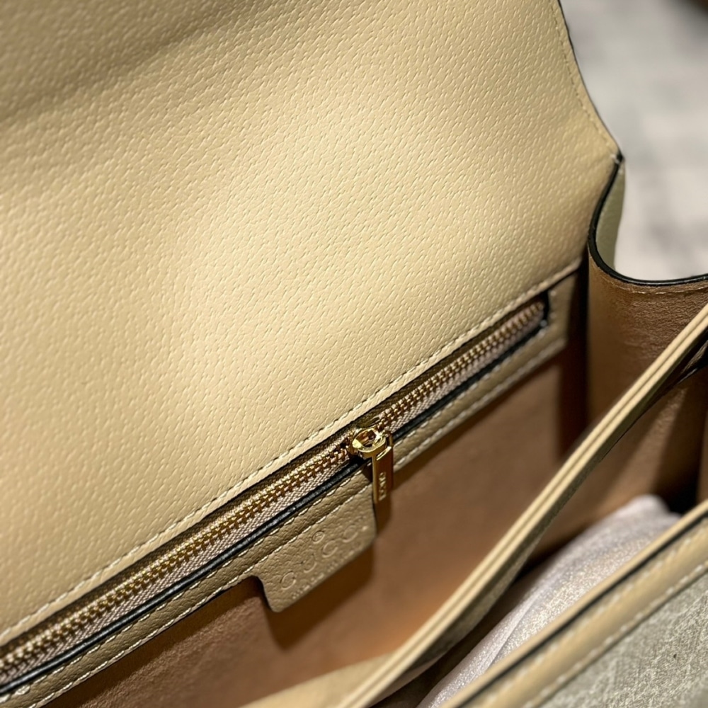 Gucci Ophidia Small Top Handle Bag Beige 25Cm 651055 Uulag 9682