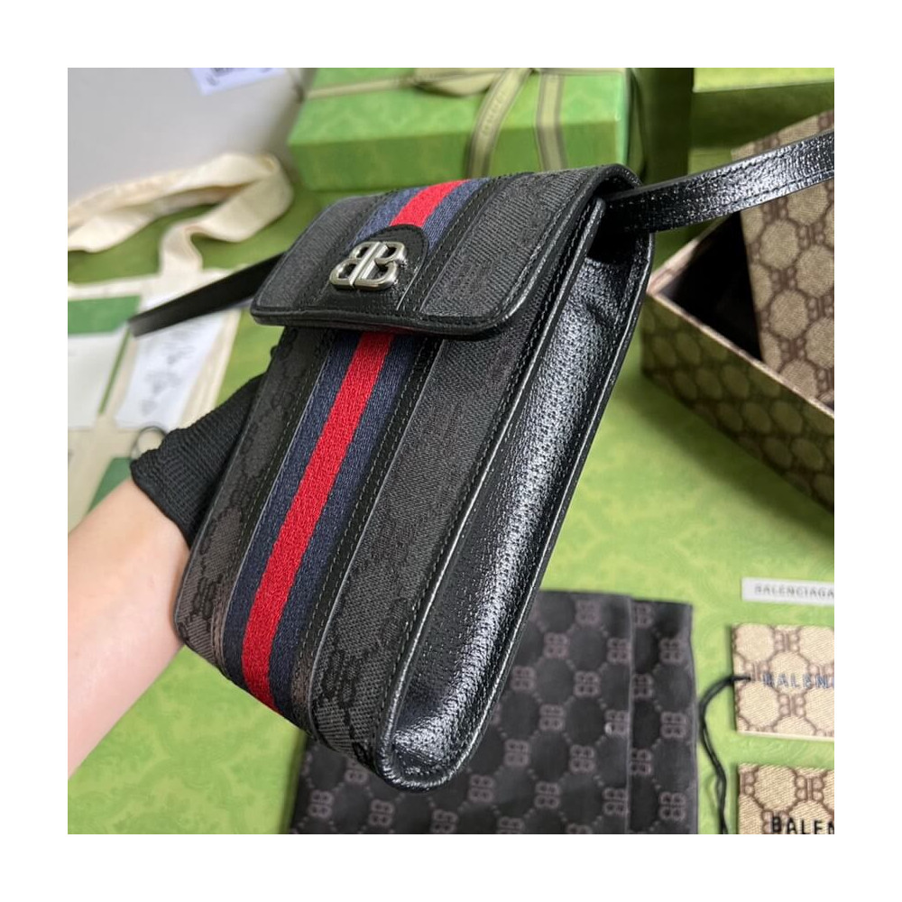 Balenciaga x Gucci Hacker Phone Bag Black