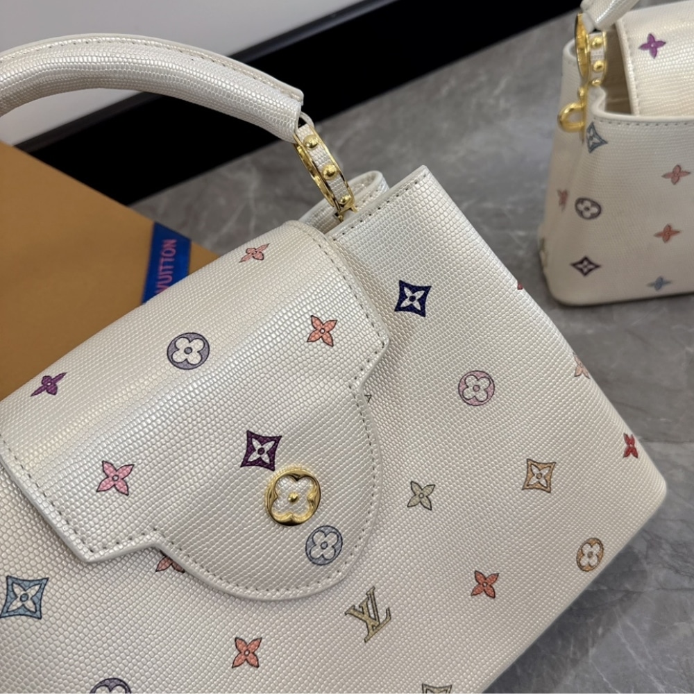 Louis Vuitton X Takashi Murakami Capucines BB Monogram White 27cm