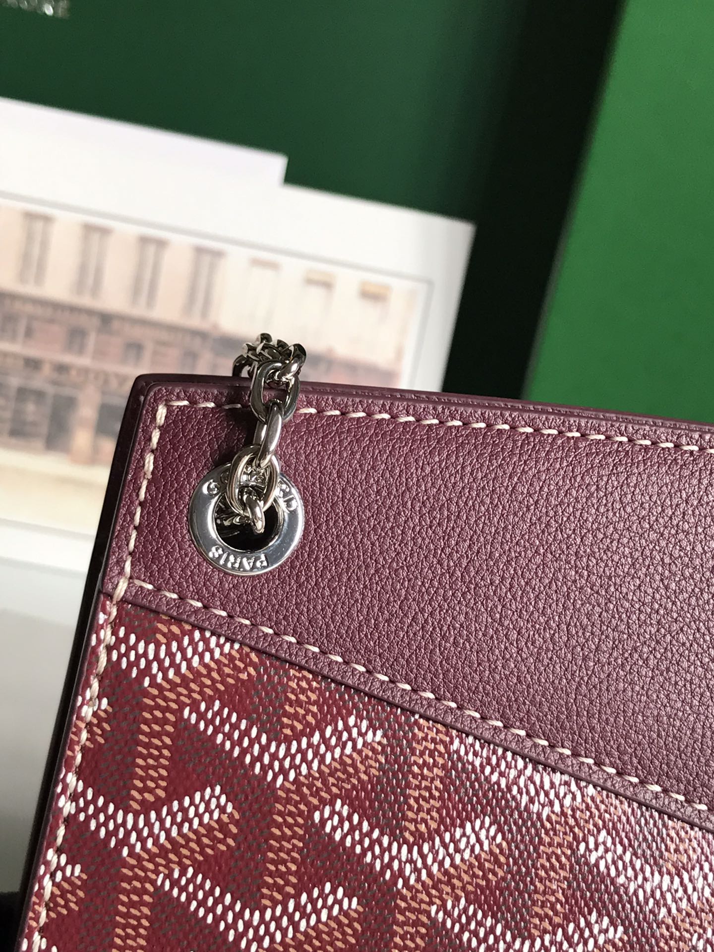Goyard Rouette Structuré Mini Bag 21cm Wine Red Goyardine Canvas And Calfskin