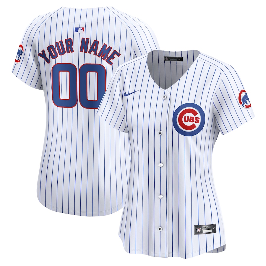 Chicago Cubs Women's Home Limited Custom Jersey White