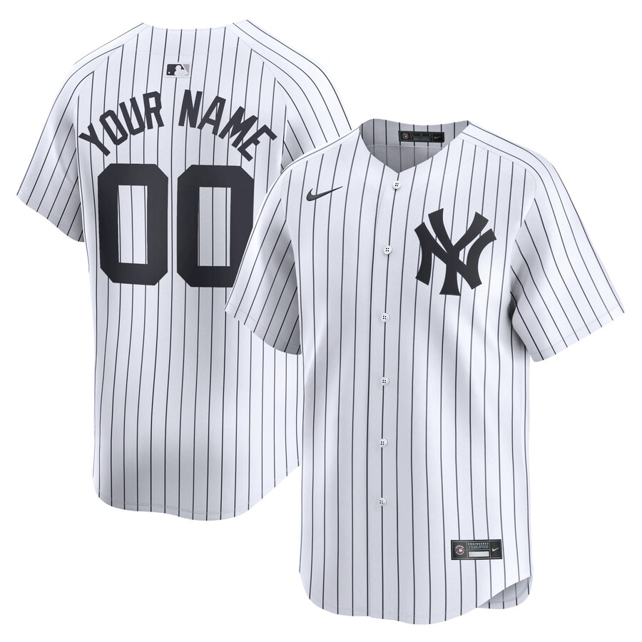 New York Yankees Home Limited Custom Jersey White