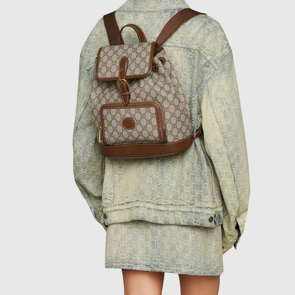 Gucci Backpack with Interlocking G in GG Supreme