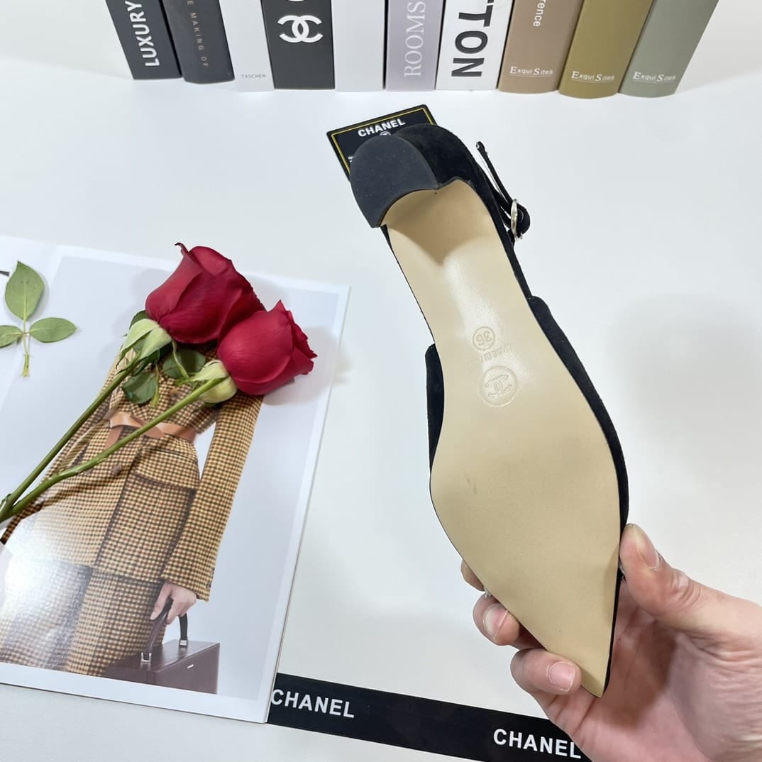 Chanel Slingbacks Black G39643 Y56380 K5796