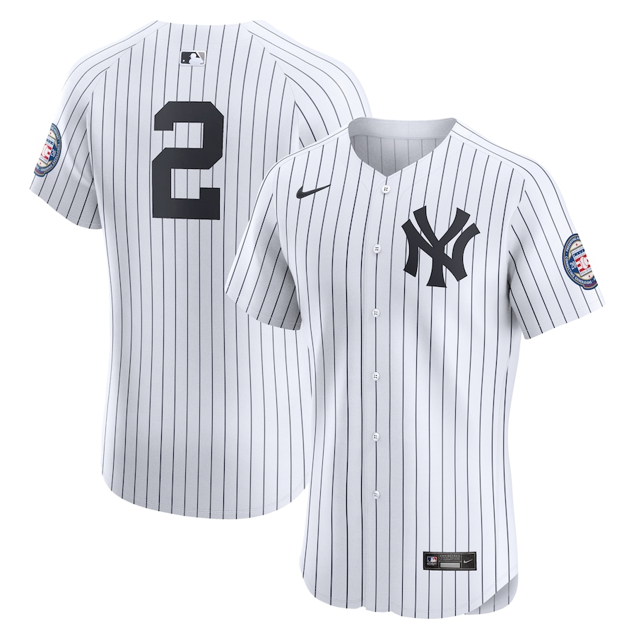Derek Jeter New York Yankees Home Elite Jersey White