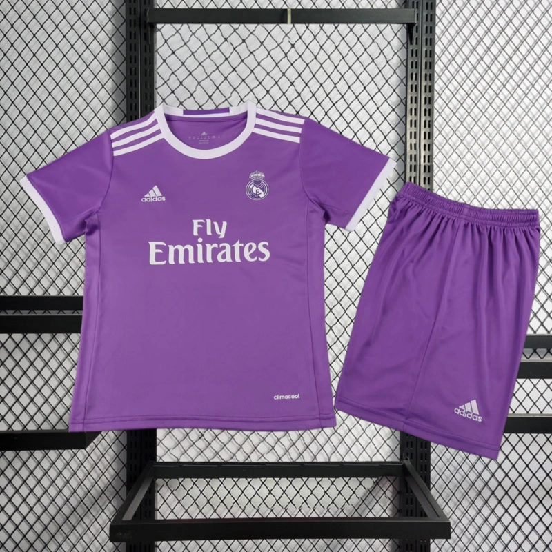 Retro Kids 2016-17 Kids Real Madrid Away Football jersey retro