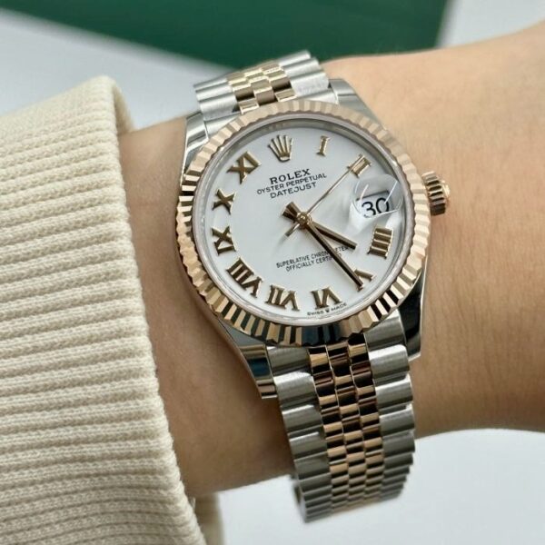 [Superclone] Rolex Datejust 36mm White Dial Everose Jubilee 126231