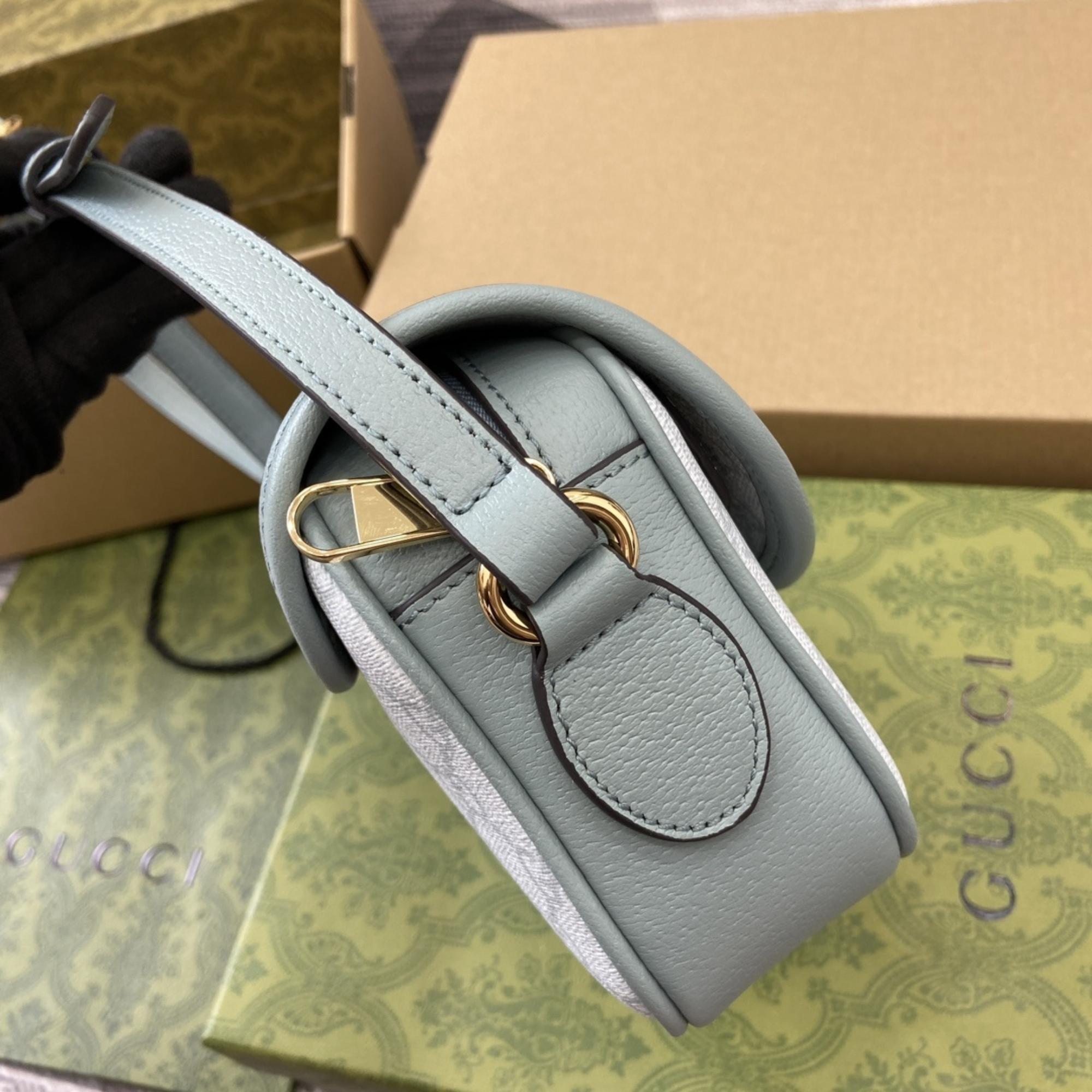 Gucci Monogram Textured Dollar Mini Ophidia