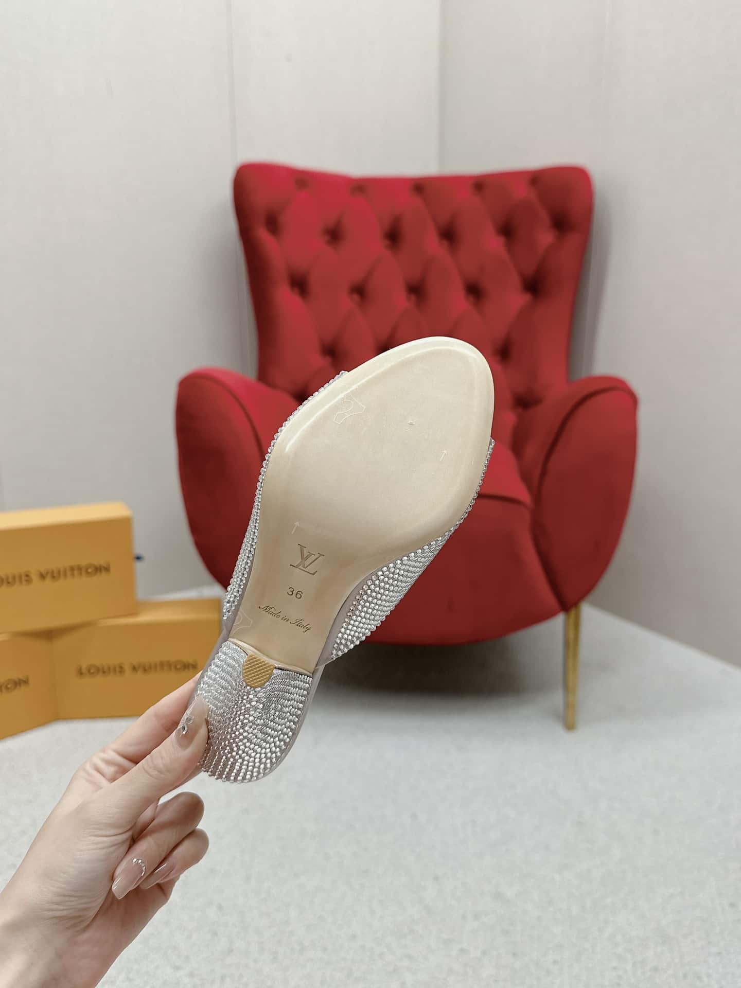 Louis Vuitton Super Mule Silver 1Acj47