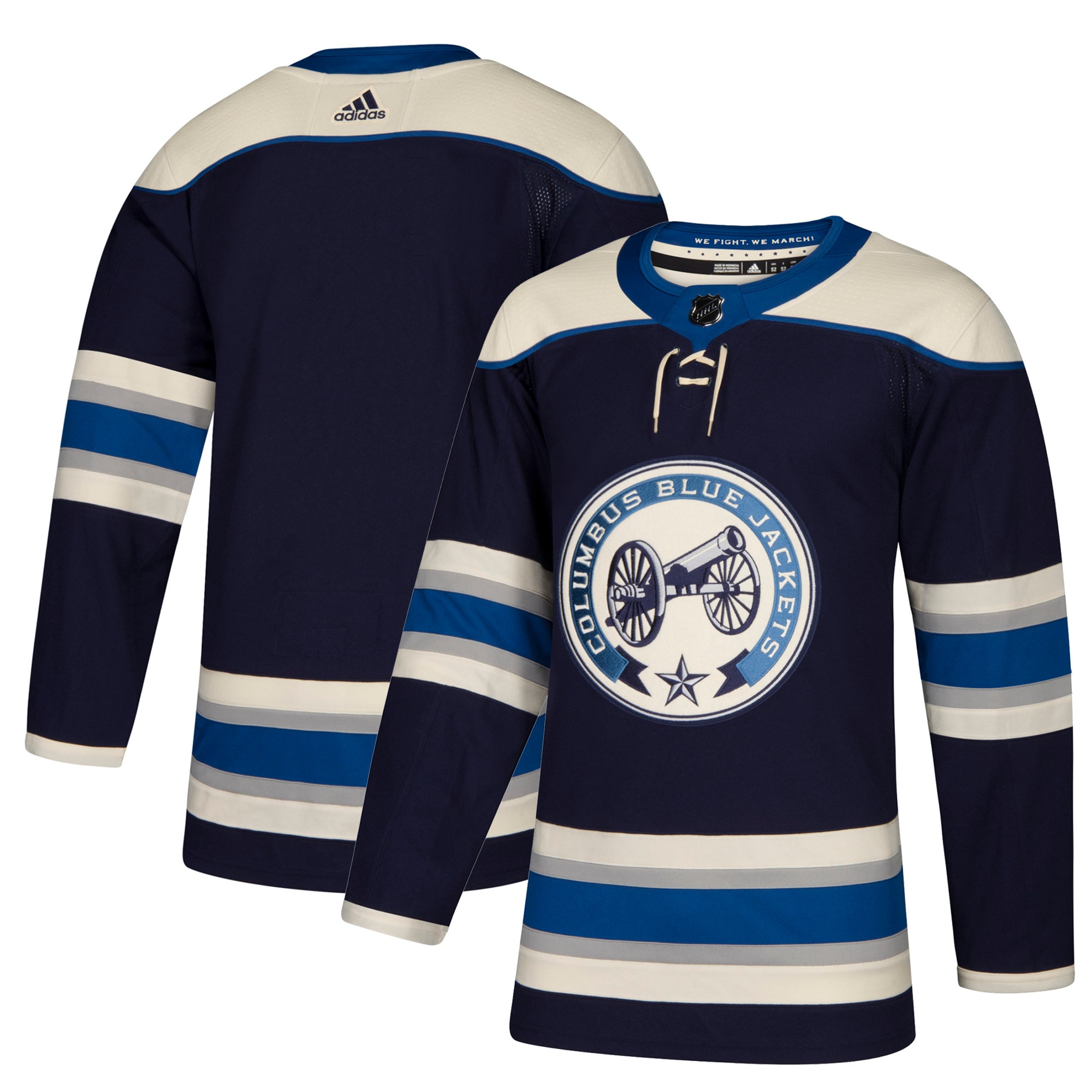 Columbus Blue Jackets adidas Authentic Alternate Blank Jersey – Navy