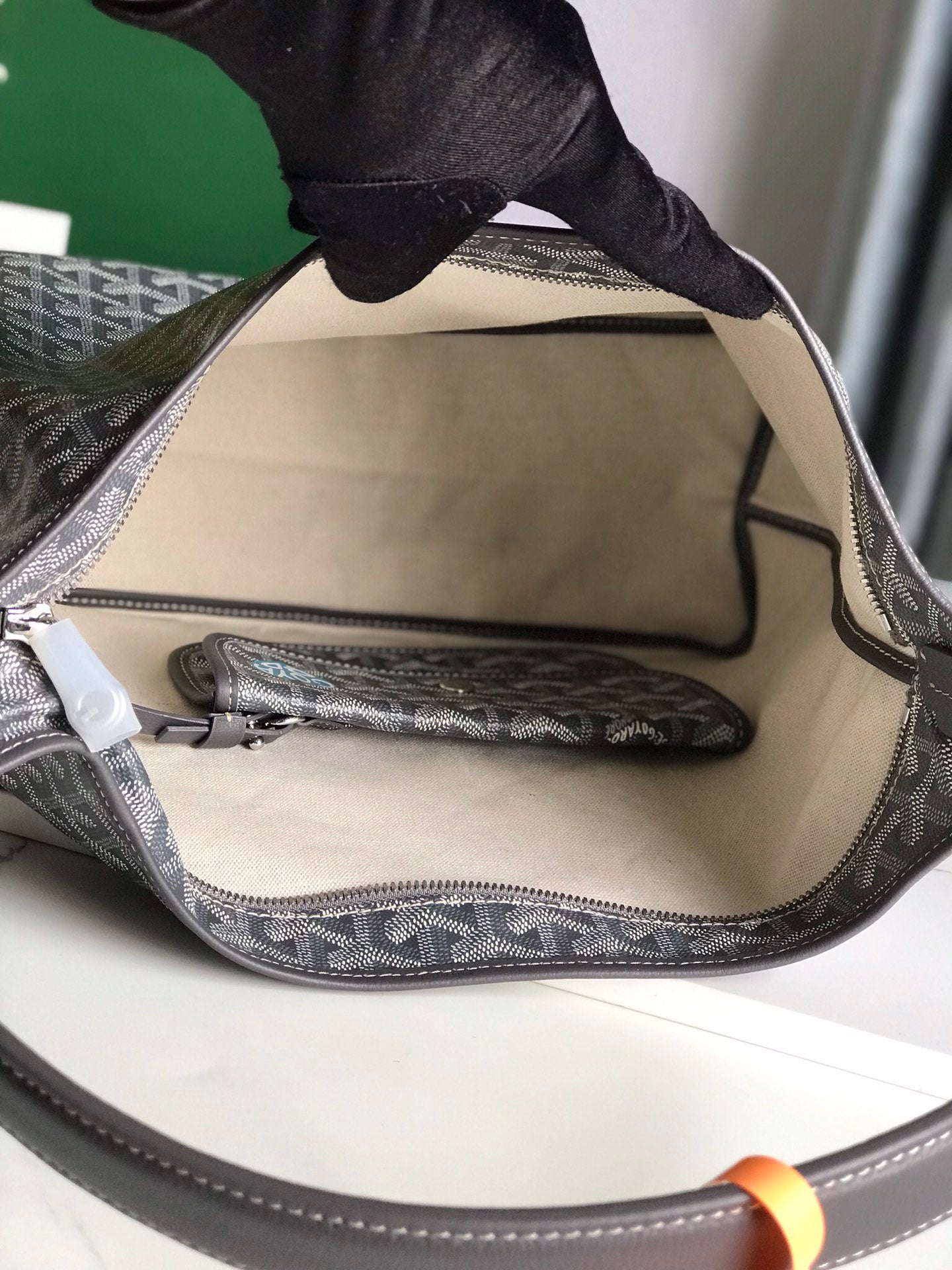 Goyard Hobo Boheme 42Cm Grey Canvas