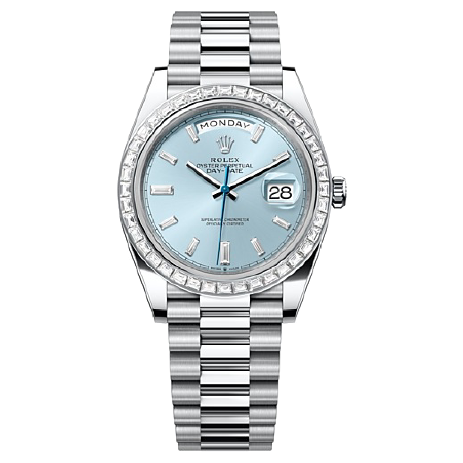 Rolex DAY-DATE Oyster, 40 mm, platinum and diamonds M228396TBR-0002