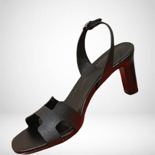 HERMES NOIR ETERNITE SANDAL