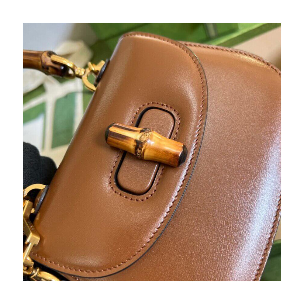 Gucci Mini Top Handle Bag with Bamboo Cuir