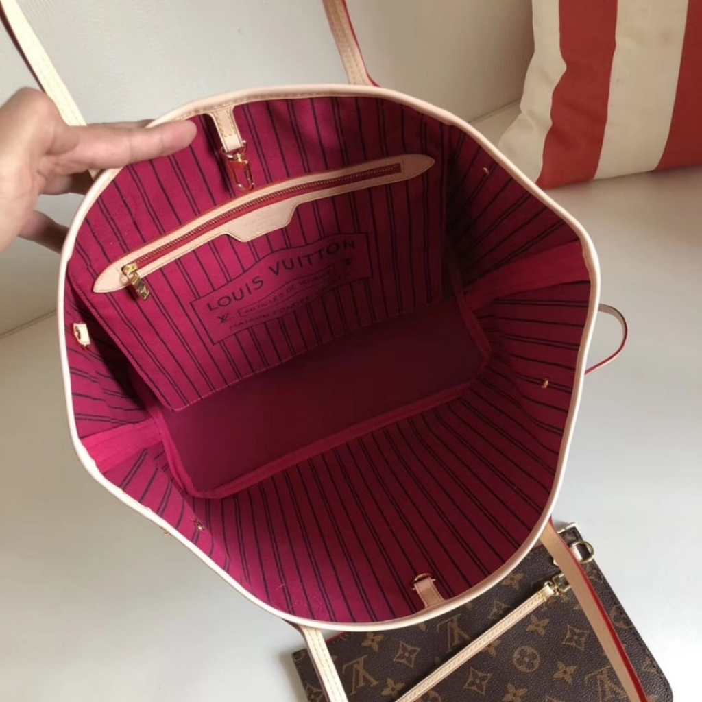 Louis Vuitton Neverfull MM Monogram Pivoine Pink 31Cm M41178