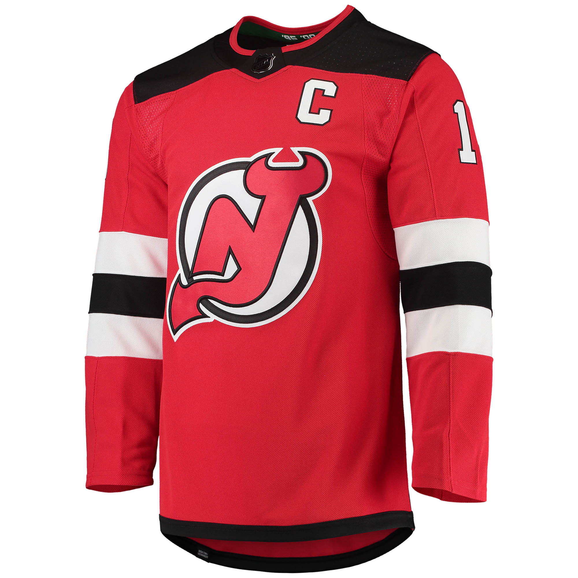 Nico Hischier New Jersey Devils adidas Home Primegreen Authentic Player Jersey – Red