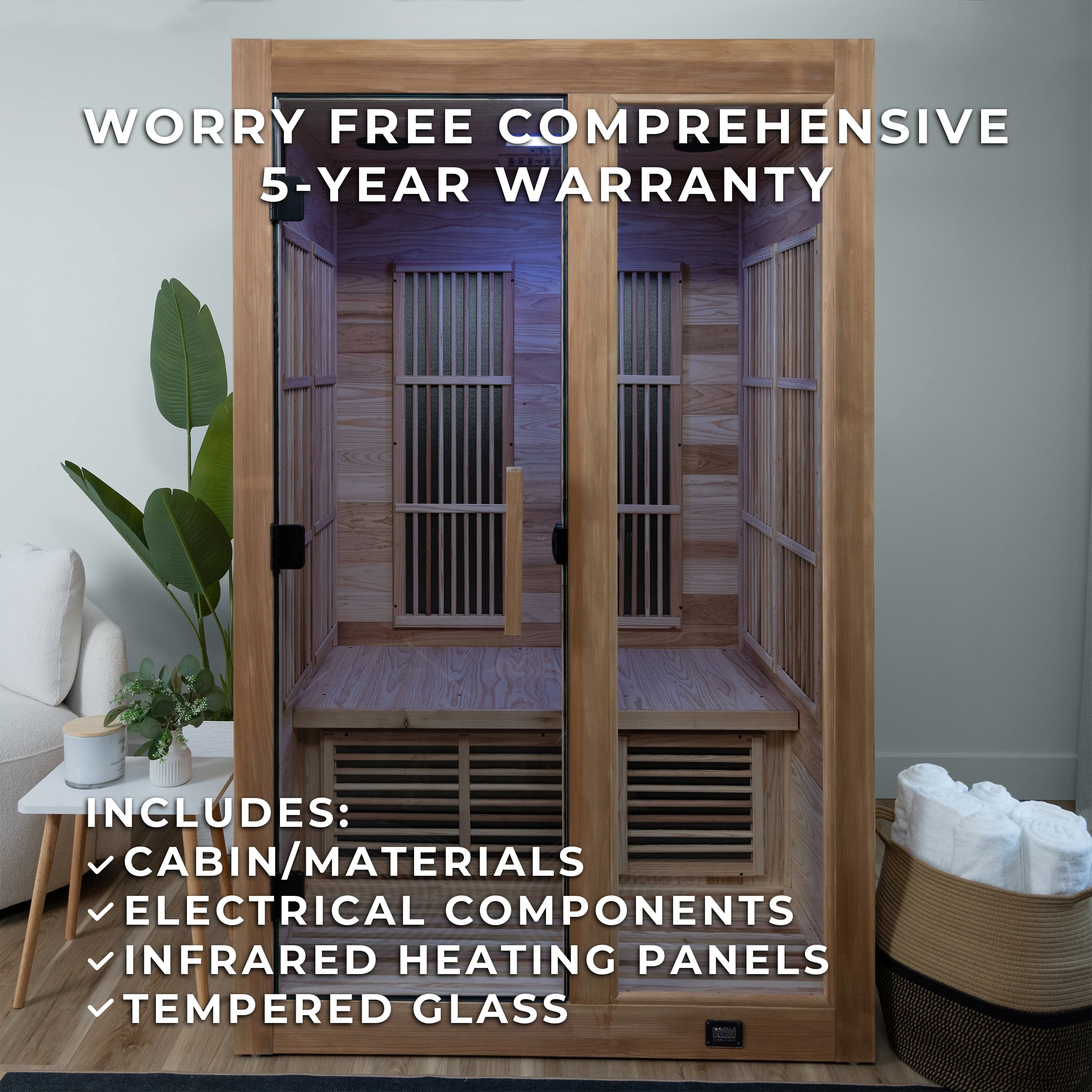 Rylan Indoor Infrared Sauna �?2 Person