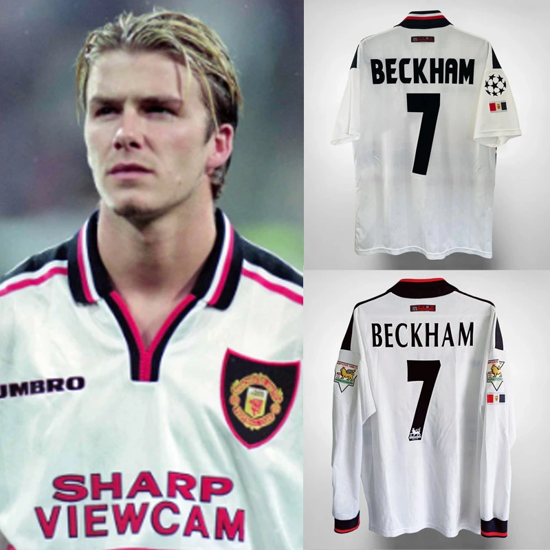Retro 1997-99 Manchester United BECKHAM GIGGS KEANE SHERINGHAM Football jersey retro