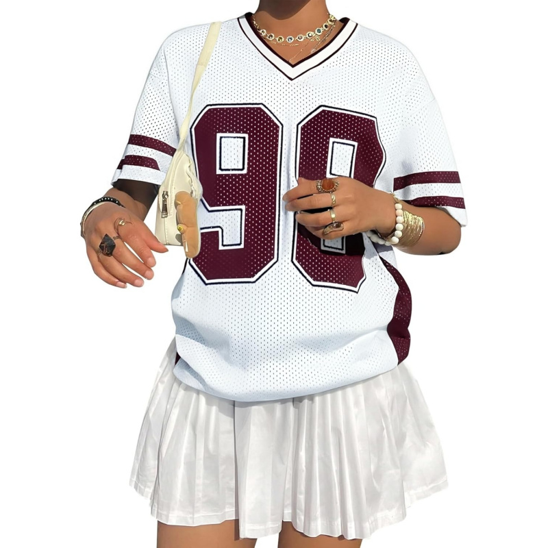 Jersey Shirts for Women Y2k Graphic Number Shirt