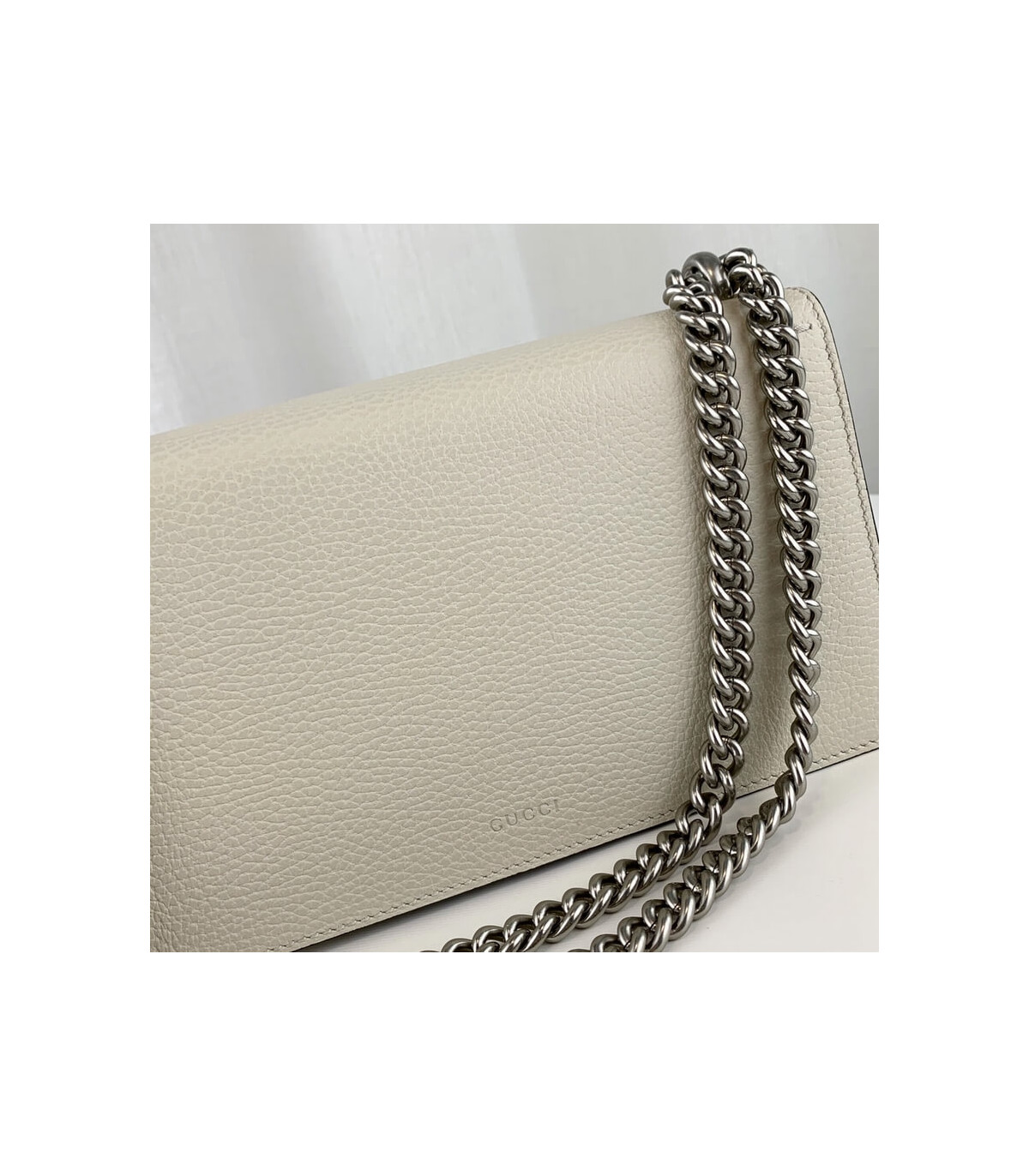 Gucci Dionysus Small Shoulder Bag in White Leather