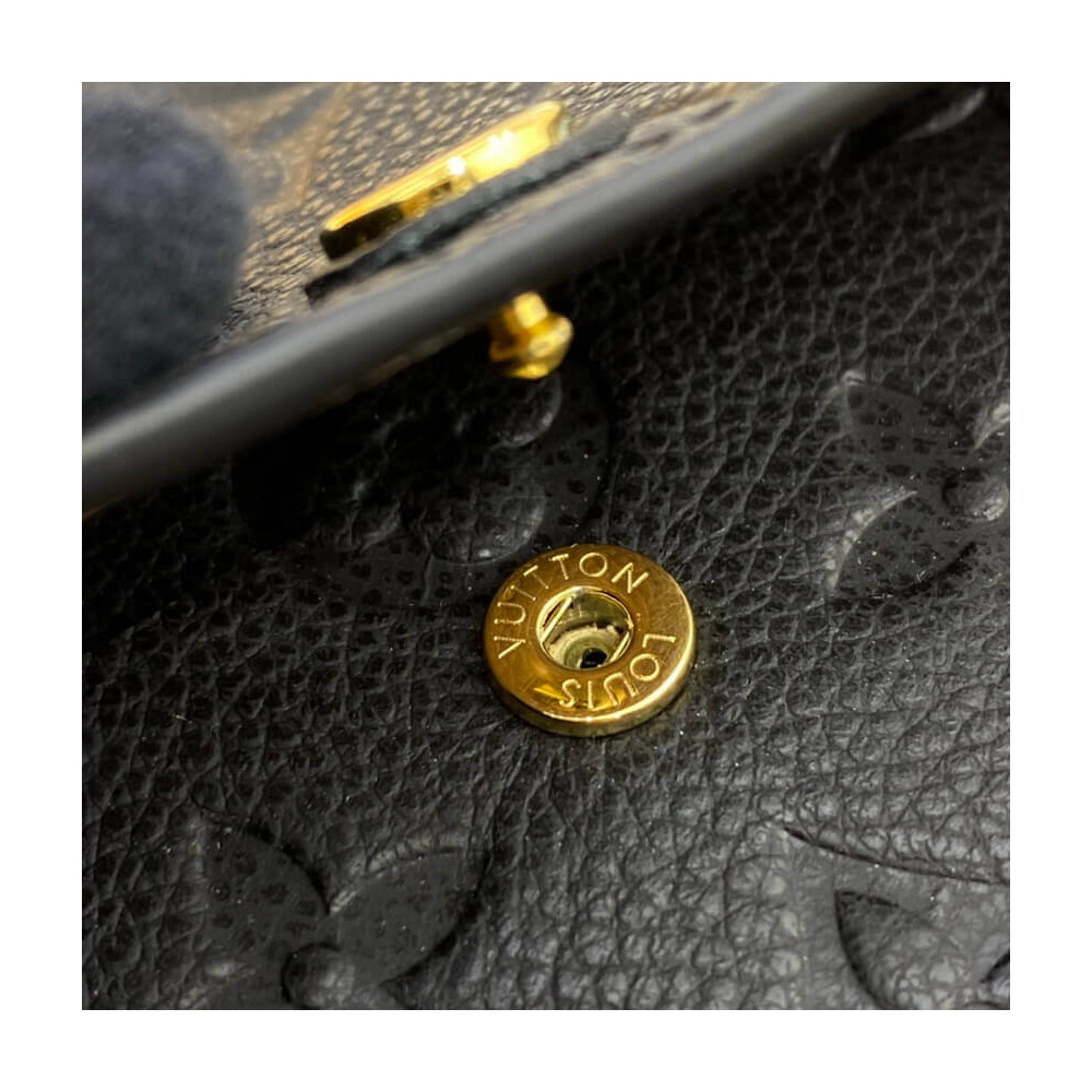 Louis Vuitton Monogram Empreinte Emilie Wallet Black