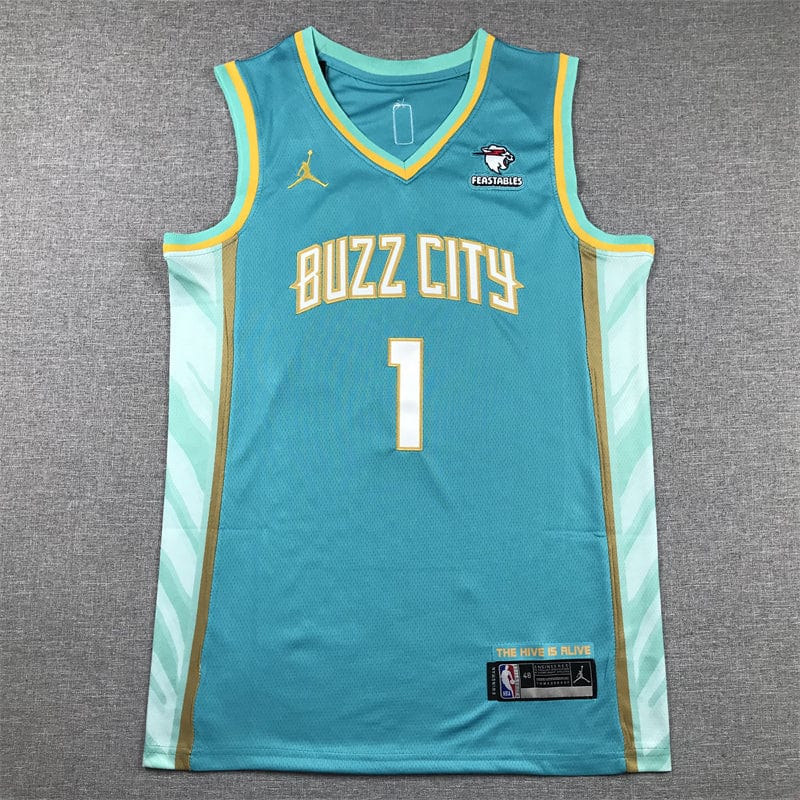 Men's Jersey 2024 Season Hornets #1 Green City Edition BALL