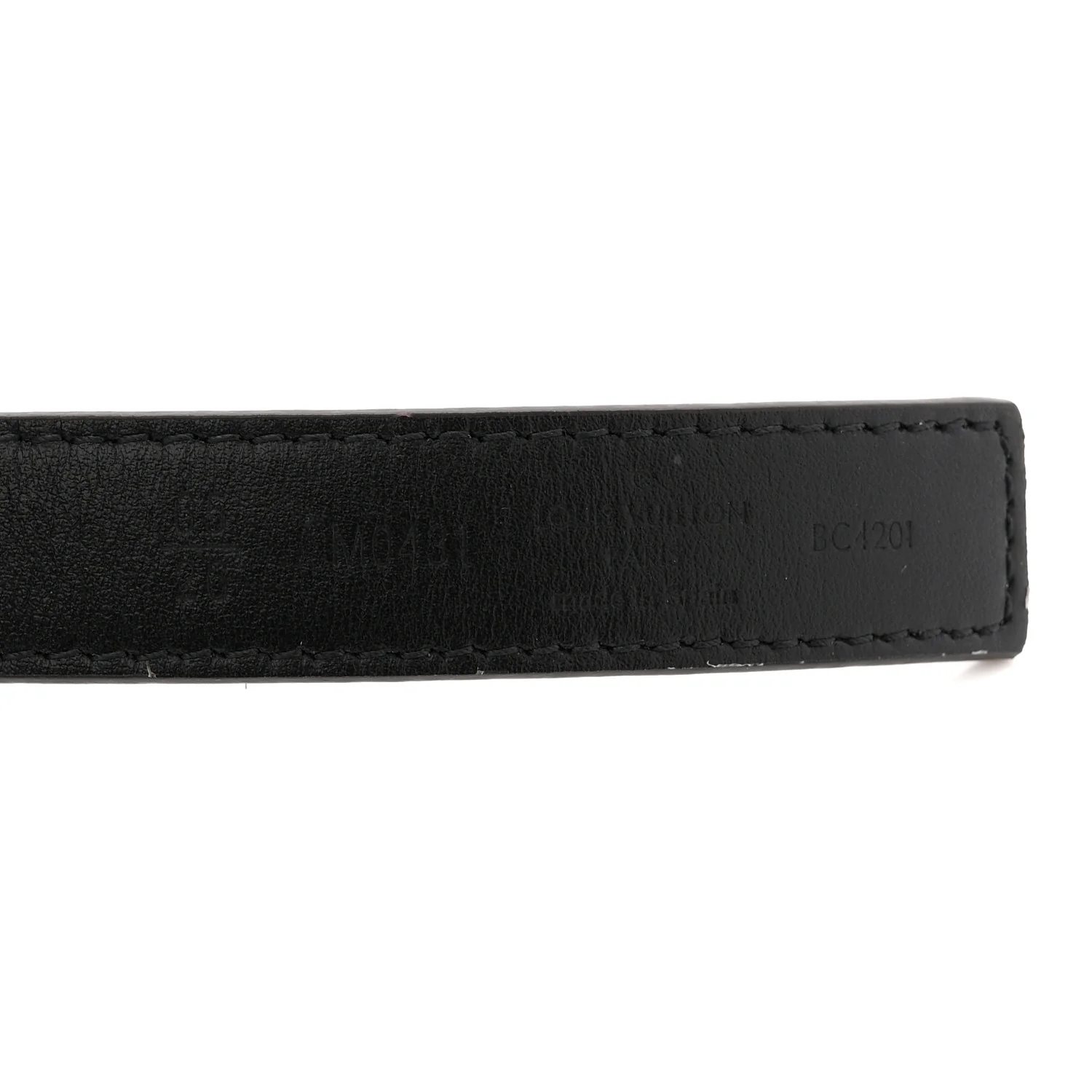 Calfskin Monogram 20mm LV Initiales Reversible Belt 65 26 Black